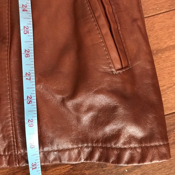 Leather unisex lined jacket. S/M - Picture 10 of 11